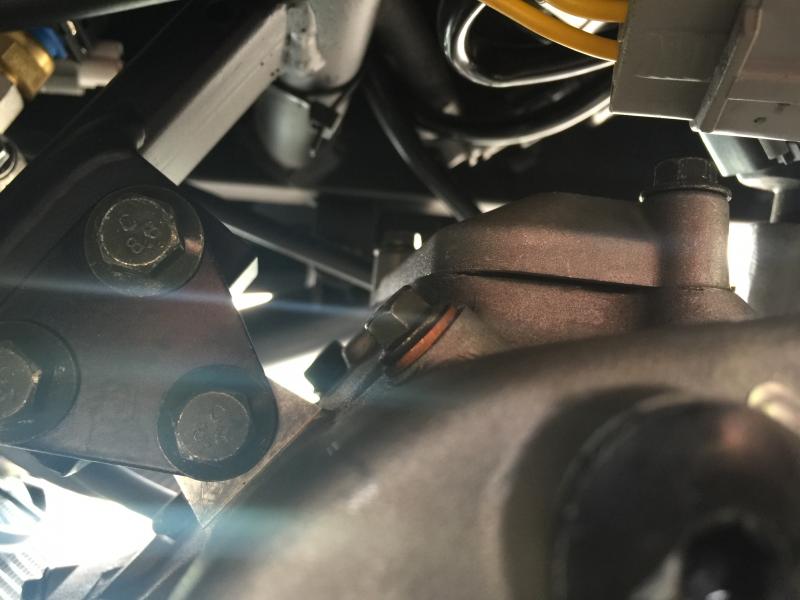 Valve Cover installed incorrectly, which caused an oil leak. Thank God for tools under the seat, I was able to reinstall the valve cover correctly. 9-27-2015 Point Reyes, Ca